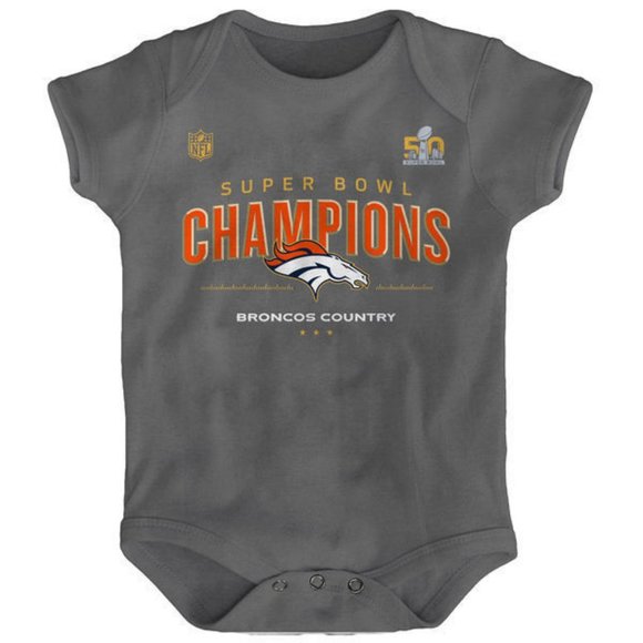 NFL DENVER BRONCOS SUPERBOWL 50 CHAMPIONS INFANT BABY CREEPER